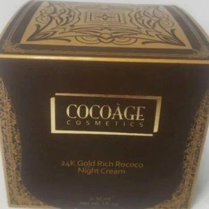 COCOAGE 24K GOLD RICH ROCOCO NIGHT CREAM - 1.0 fl oz / 30 ml - BRAND NEW- SEALED